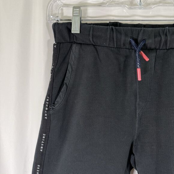Zara Kids Joggers Boys 10 Black Pull On Drawstring Pockets Textured - Picture 4 of 11